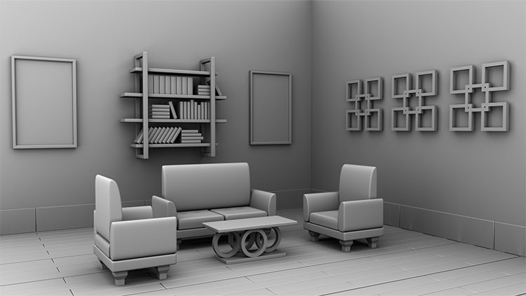 3D Furniture Design with Maya Living Room By Andrew Rees