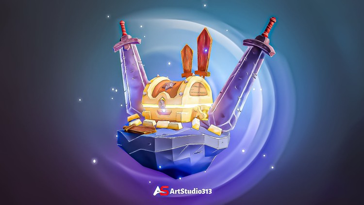 New way of Texture painting Game assets in Blender 36 By Art Studio313