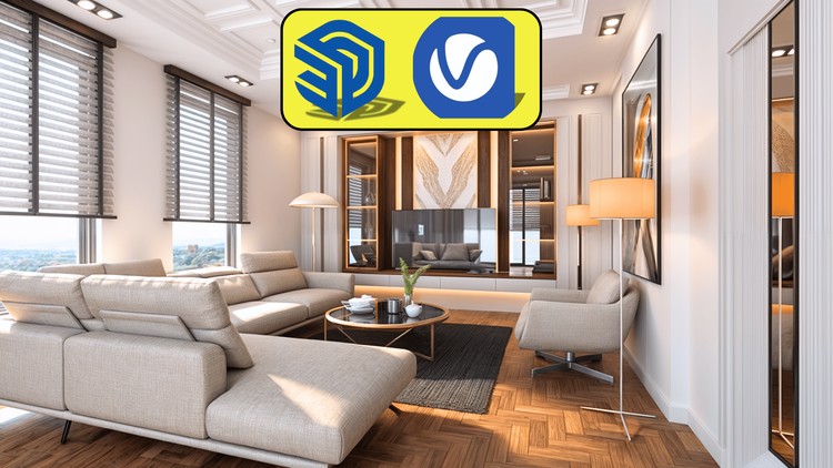 Realistic Interior Rendering with Sketchup VRay 7 By Ufuk SEN