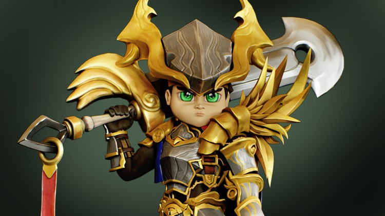 Stylized Knight for Cinematics in Blender By Victory3D LLC