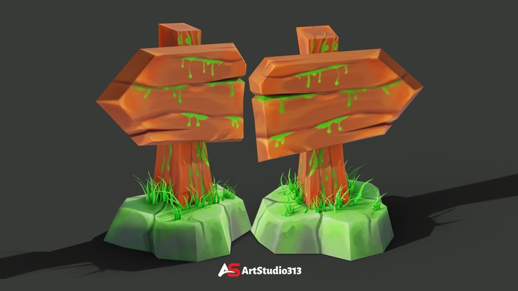 Texture painting game assets in Blender Photoshop By Art Studio313